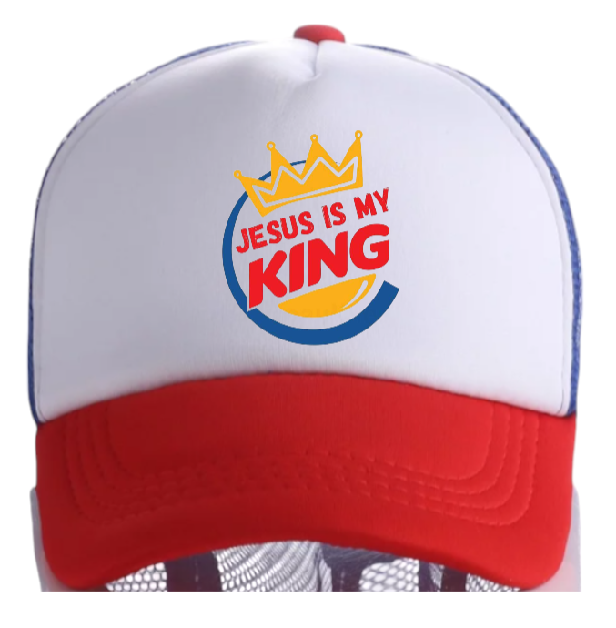 Jesus Is King Hat Adjustable Snapback Trucker Hat Jesus Faith Believe King Hat