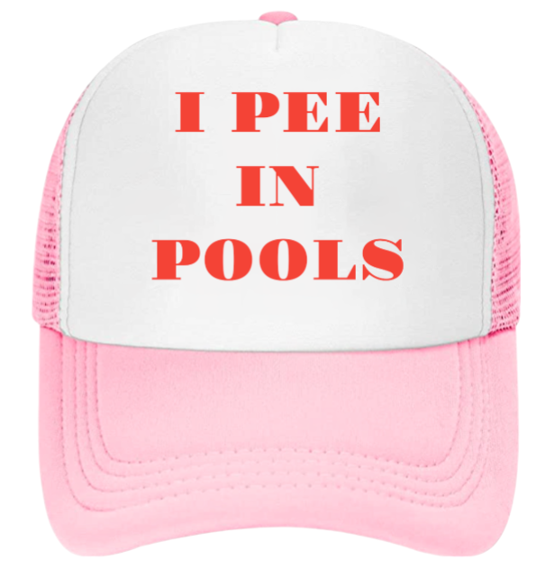 I Pee In Pools Hat Adjustable Snapback Trucker Hat Funny Hat Outdoor Summer Hat