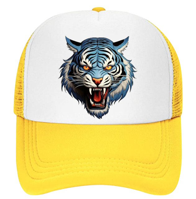Wild Tiger Hat Baseball Hat Adjustable Snapback Trucker Hat Fierce Tiger Hat
