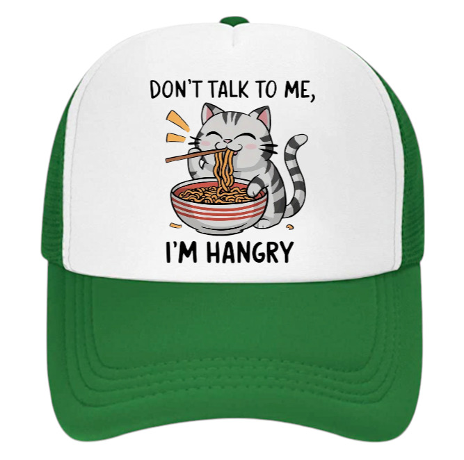 I'm Hungry Hat Adjustable Snapback Trucker Hat Gift for Foodie People Funny Hat