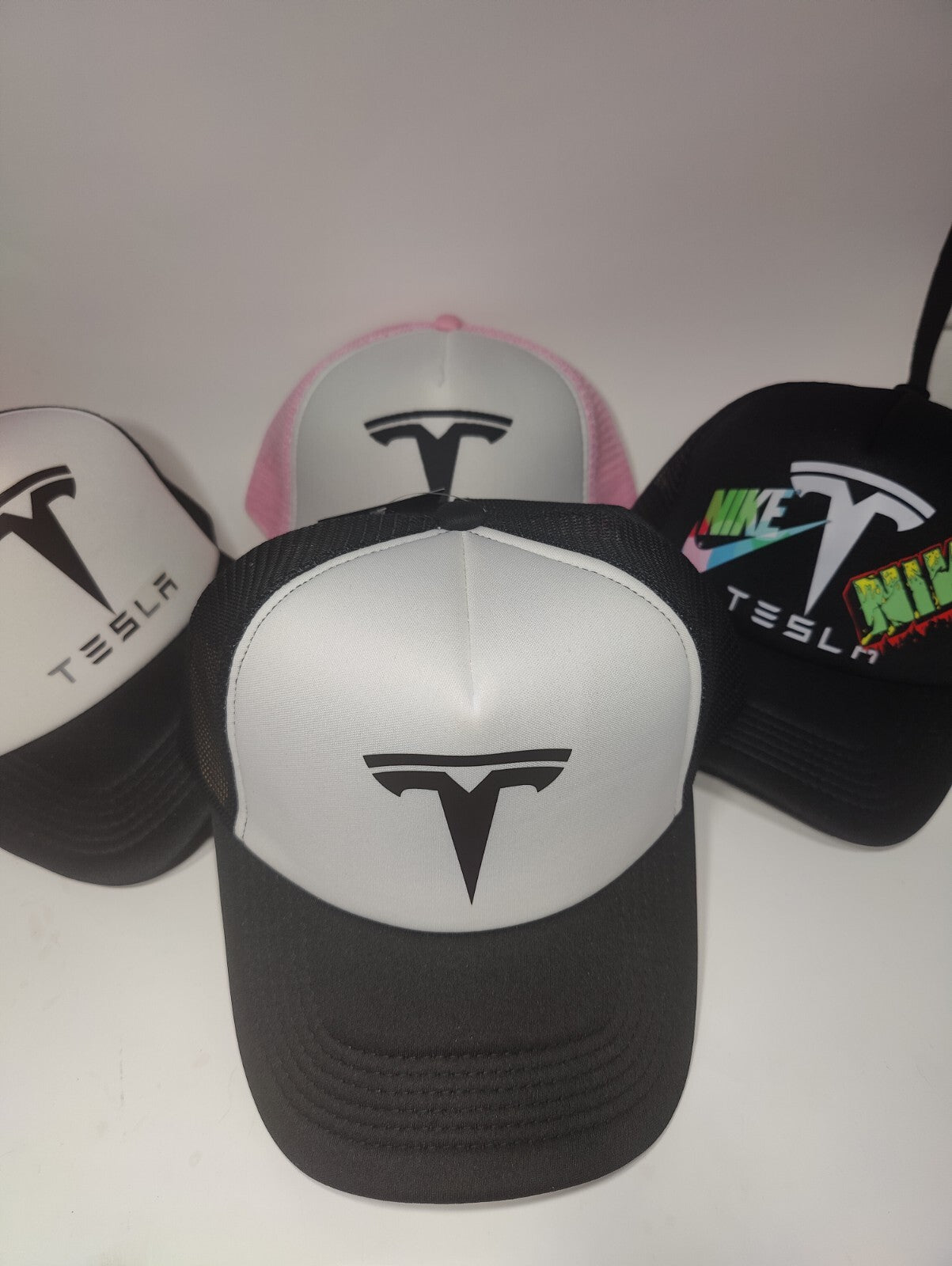 Tesla Hat Adjustable Snapback Trucker Hat Gift For Tesla Car Owners Lovers Black