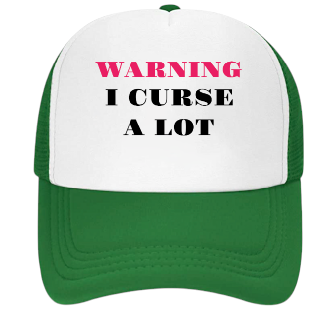 I Curse A lot Hat Adjustable Snapback Trucker Hat Funny Hat Cursing People Gift