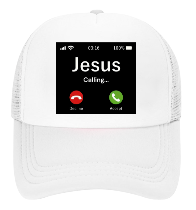Jesus Is Calling Hat Adjustable Snapback Trucker Hat Jesus Calling Faith Hat