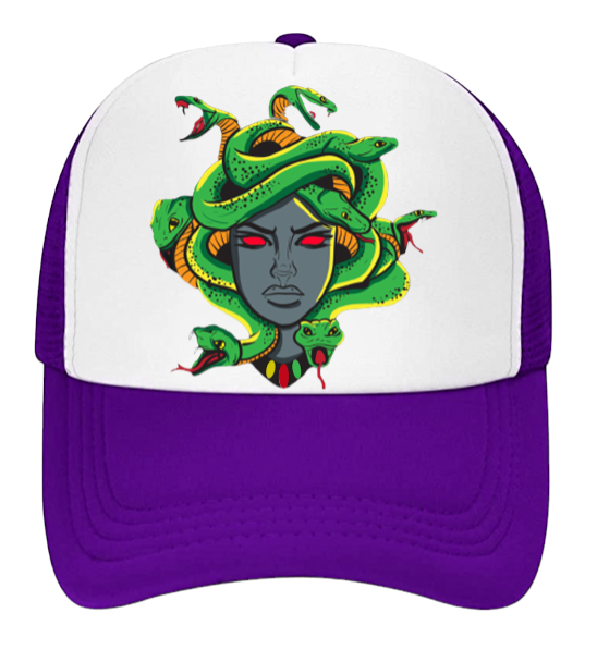 Medusa Baseball Hat Beauty Goddess Mythological Creature Trucker Hat Snakes