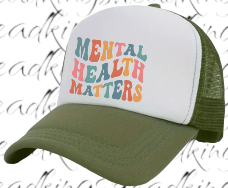 Mental Health Matters Hat Adjustable Snapback Trucker Hat Educational Event Hat