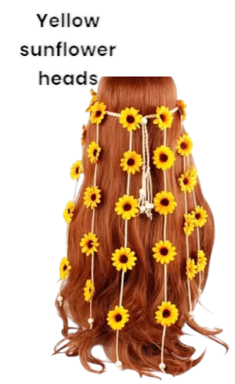 Head Wreath Adjustable Snapback Trucker Hat Wedding Party Sunflower Head Wreath