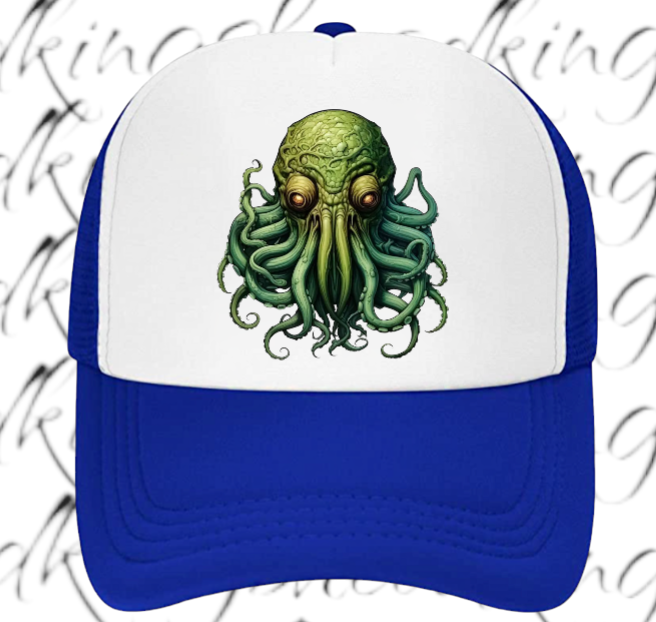 Monster Hat Adjustable Snapback Trucker Hat Alien Sea Ocean Octopus Creature Hat