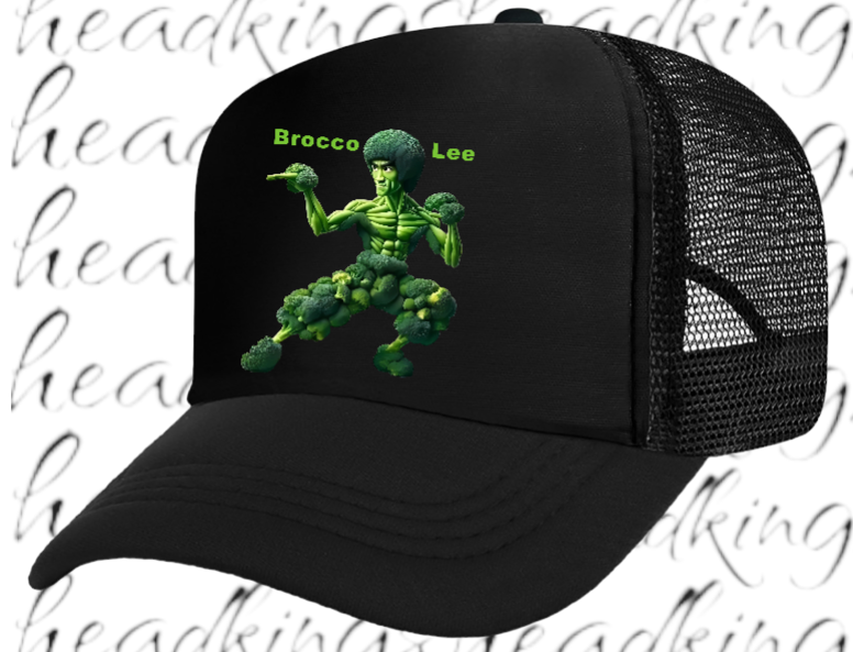 Kung Fu Hat Brocco-Lee Adjustable Snapback Trucker Hat Broccoli Fighter Hat