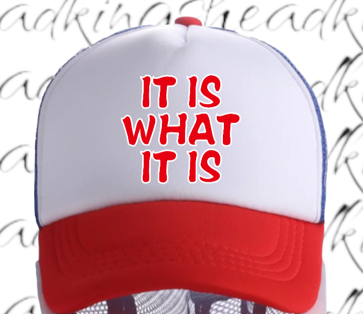 Funny Hat Adjustable Snapback Trucker Hat It is What is IS Hat Outdoors Hat