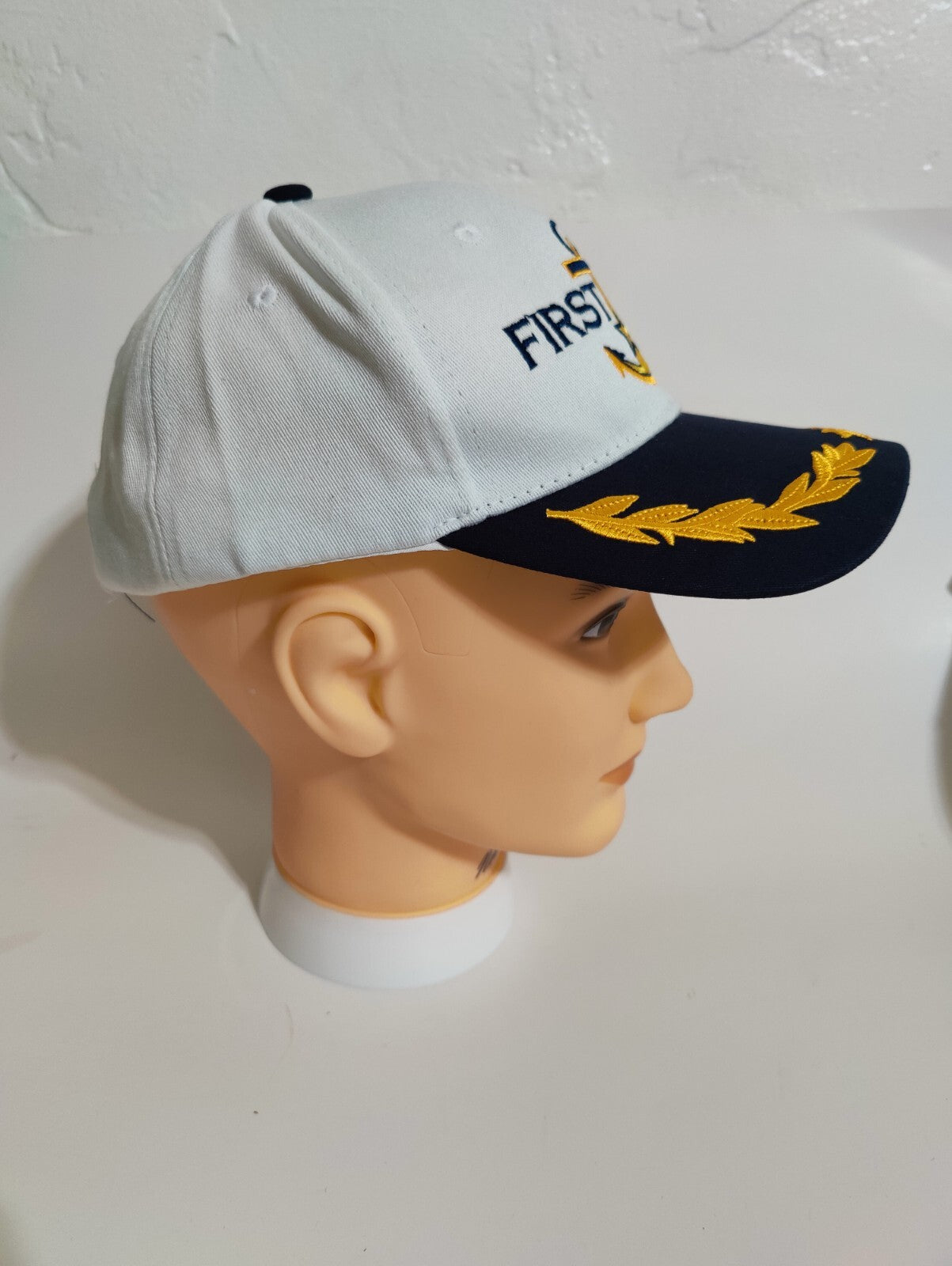 First Mate Hat Adjustable Baseball Hat Captain Hat Boating Anchor Nautical Hat
