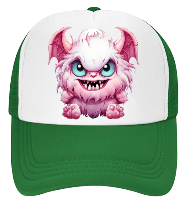 Cute Devil Hat Adjustable Snapback Trucker Hat Angry Alien Evil Devil Cute Cat