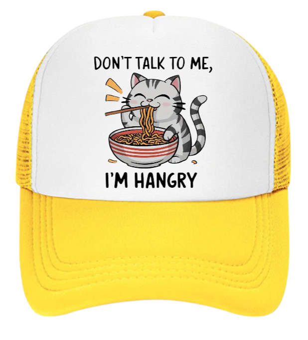 I'm Hungry Hat Adjustable Snapback Trucker Hat Gift for Foodie People Funny Hat