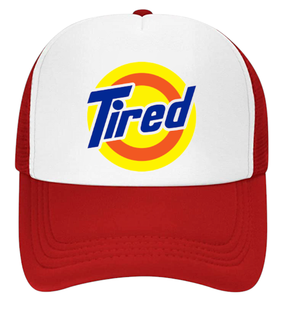 Funny Hat Adjustable Snapback Trucker Hat Detergent Tide Theme Hat Jesus Tired