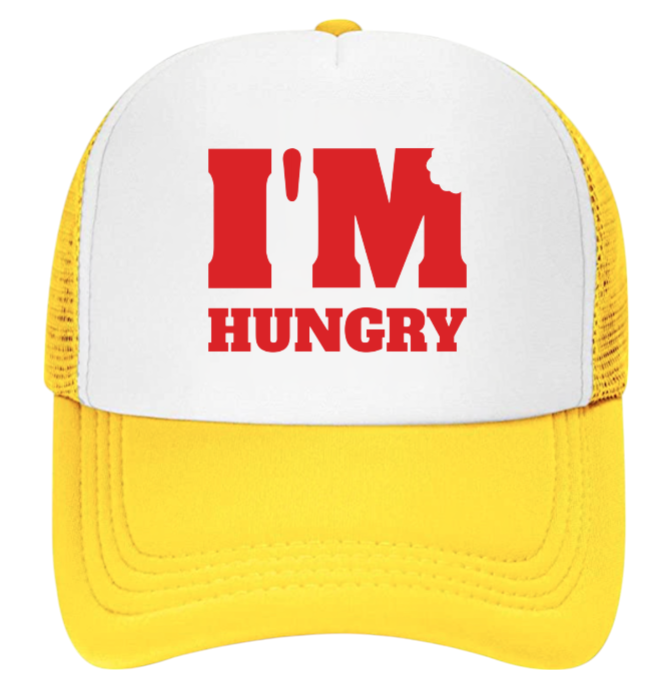 I'm Hungry Hat Adjustable Snapback Trucker Hat Gift for Foodie People Funny Hat