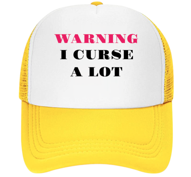 I Curse A lot Hat Adjustable Snapback Trucker Hat Funny Hat Cursing People Gift