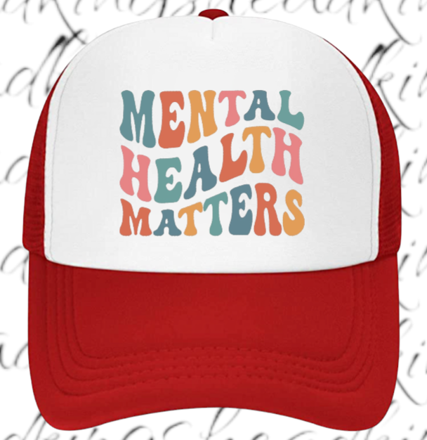 Mental Health Matters Hat Adjustable Snapback Trucker Hat Educational Event Hat