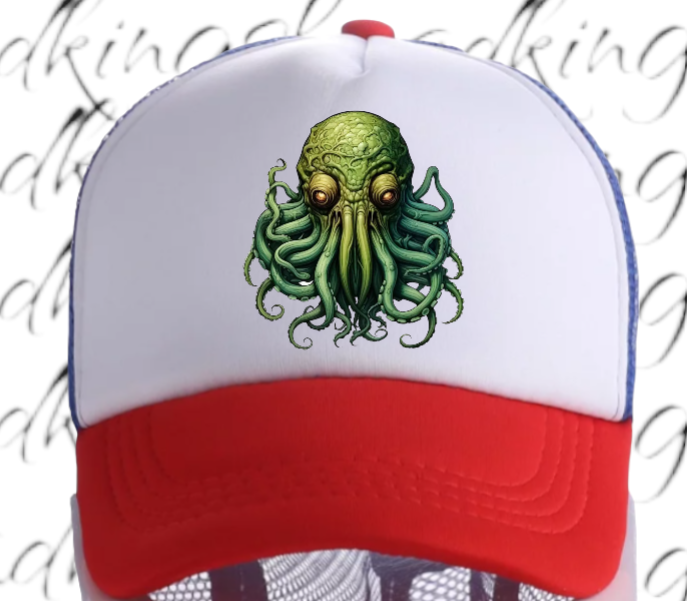 Monster Hat Adjustable Snapback Trucker Hat Alien Sea Ocean Octopus Creature Hat