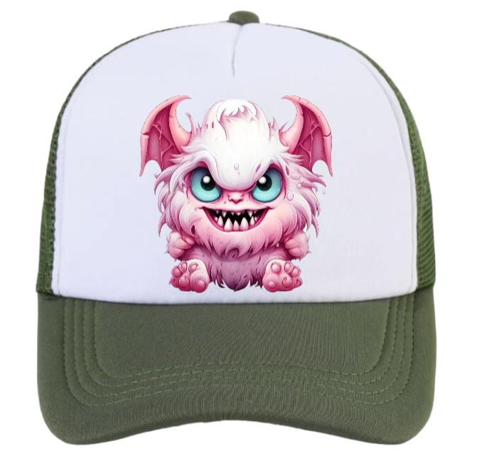 Cute Devil Hat Adjustable Snapback Trucker Hat Angry Alien Evil Devil Cute Cat