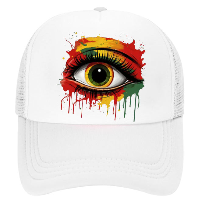 Third Eye Hat Adjustable Trucker Hat Colorful Big Eye Multicolor Beautiful Eye