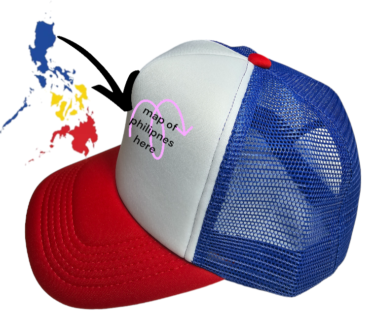 Map of Philippines Hat Adjustable Snapback Trucker Hat Pinoy Pride Outdoors Hat