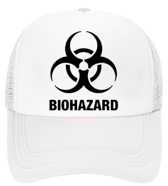 Biohazard Hat Caution Trucker Hat Adjustable Snapback Hat Outdoors Hat Biohazard