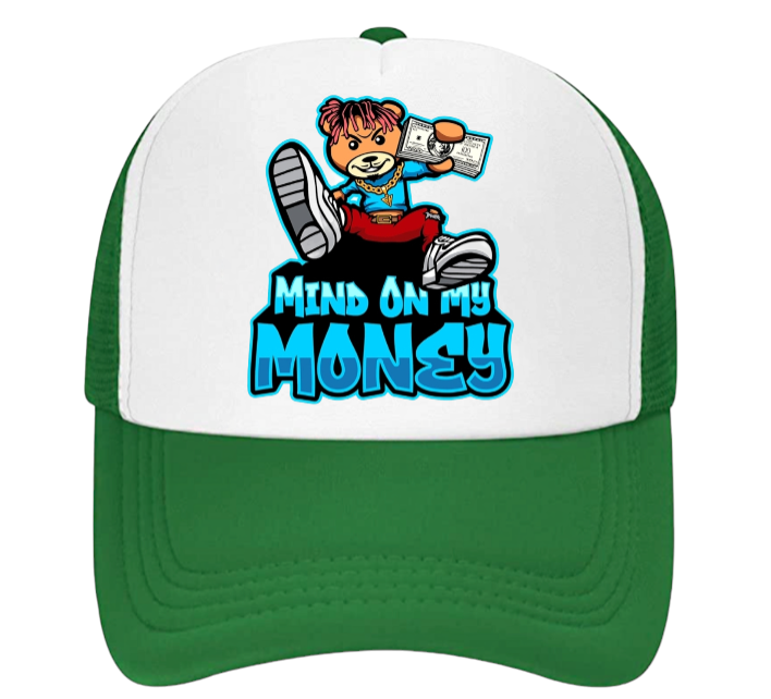 100 Dollar Bills Hat Trucker Hat Adjustable Snapback Hustle My Mind On Money