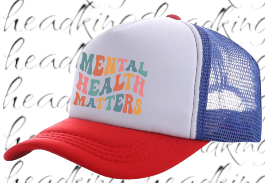 Mental Health Matters Hat Adjustable Snapback Trucker Hat Educational Event Hat