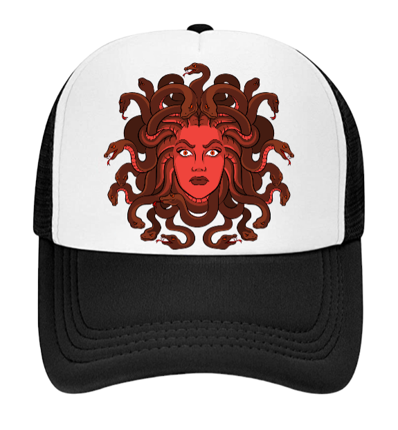 Medusa Baseball Hat Beauty Goddess Mythological Creature Trucker Hat Snakes