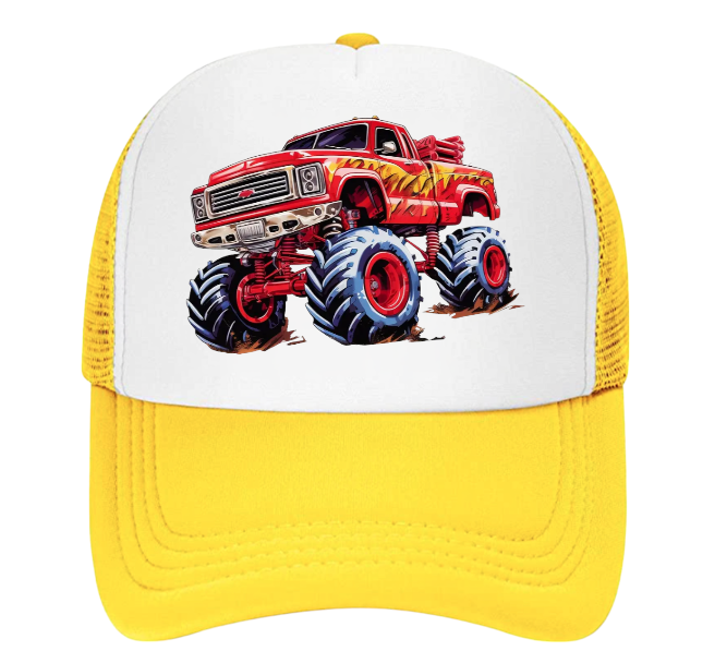 Monster Truck Hat Trucker Hat Outdoors Hat Truck Lovers Baseball Hat Adult
