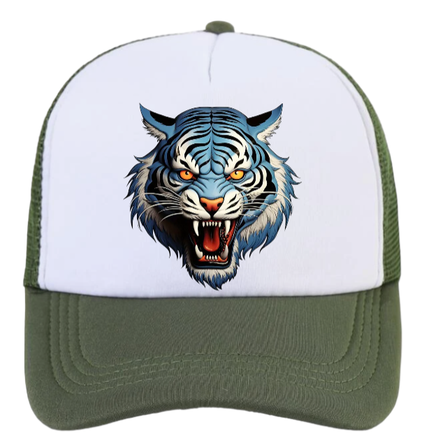 Wild Tiger Hat Baseball Hat Adjustable Snapback Trucker Hat Fierce Tiger Hat
