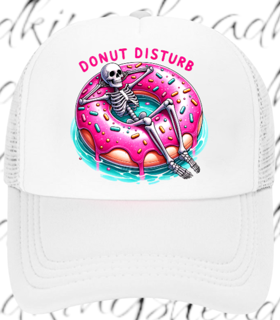 Donut Hat Do Not Disturb Adjustable Snapback Trucker Hat Summer Hat Doughnut Hat