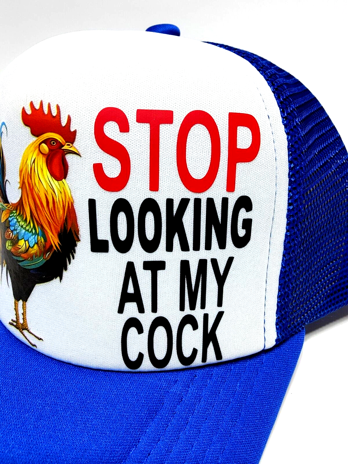 Chicken Hat Adjustable Meshback Snapback Trucker Hat Rooster Cock Funny Hat