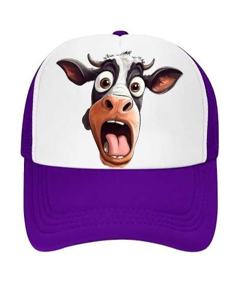 Lactose Tolerant Hat Adjustable Snapback Trucker Hat Surprised Cow Funny Hat