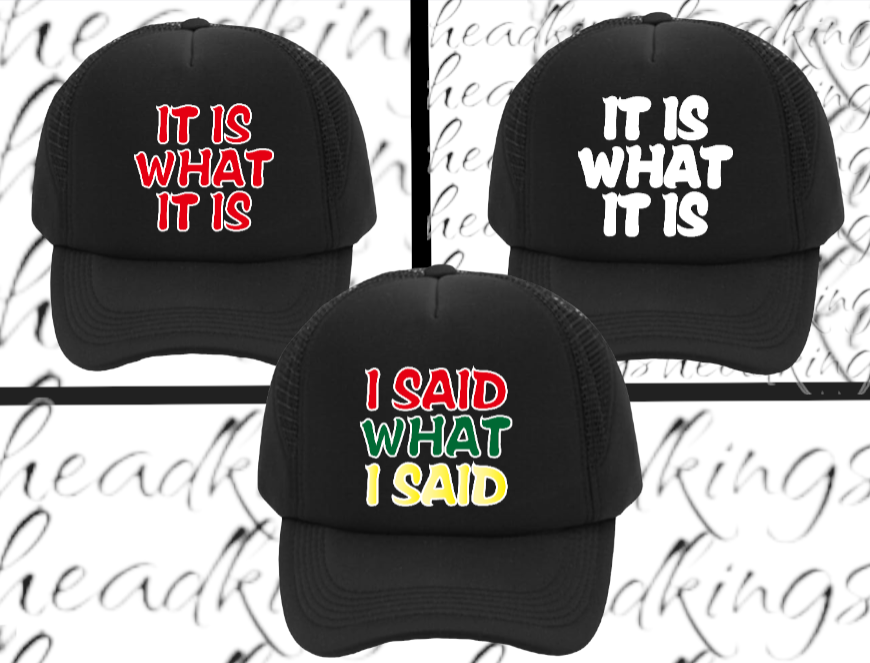 Funny Hat Adjustable Snapback Trucker Hat It is What is IS Hat Outdoors Hat
