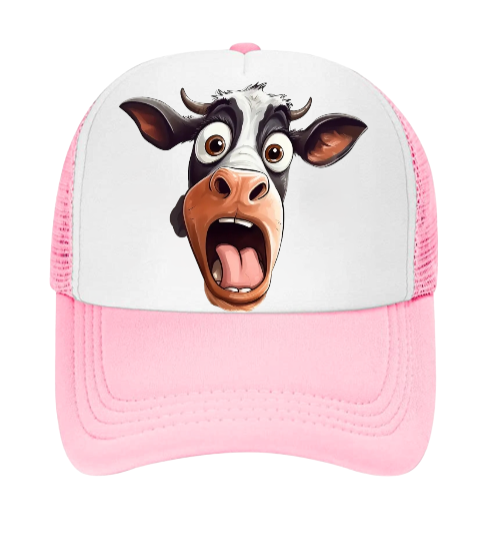 Lactose Tolerant Hat Adjustable Snapback Trucker Hat Surprised Cow Funny Hat