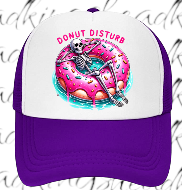 Donut Hat Do Not Disturb Adjustable Snapback Trucker Hat Summer Hat Doughnut Hat