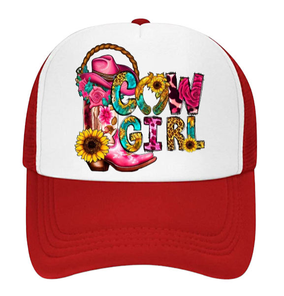 Cow Girl Baseball Hat Animal Love Trucker Hat Adjustable Snapback Courtly Girl