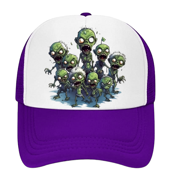 Alien Zombie's Adjustable Snapback Trucker Hat Scary Scary Alien Family Hat