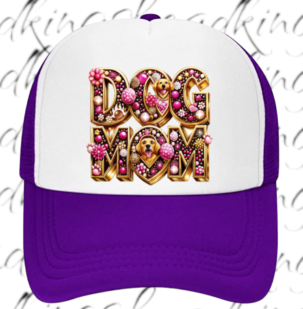 Dog Mom Hat Adjustable Snapback Trucker Hat Gift for Mom Dog Lovers Dog Hat