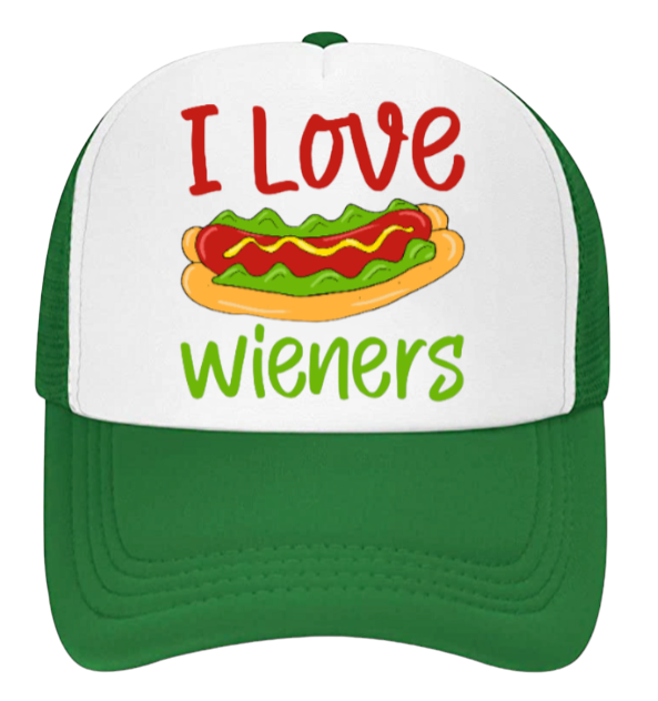 Funny Hat I Love Weiner's Hat Adjustable Snapback Trucker Hat Foodies Hat Hotdog