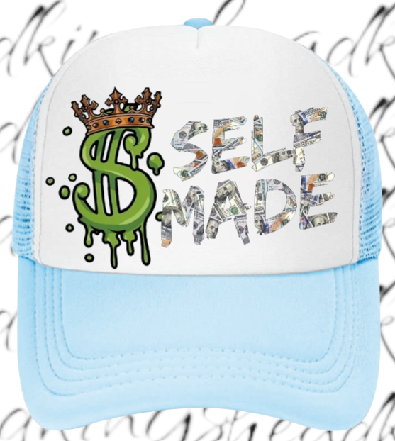 Dollar King Hat Adjustable Snapback Trucker Hat Self Made Dollar Money Hat