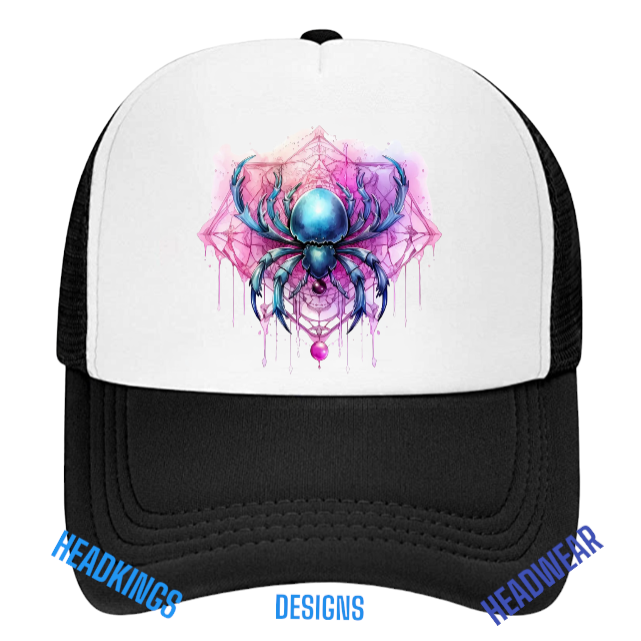 Spider Hat Adjustable Snapback Trucker Hat Spider Web Poisonous Scary Spider Hat