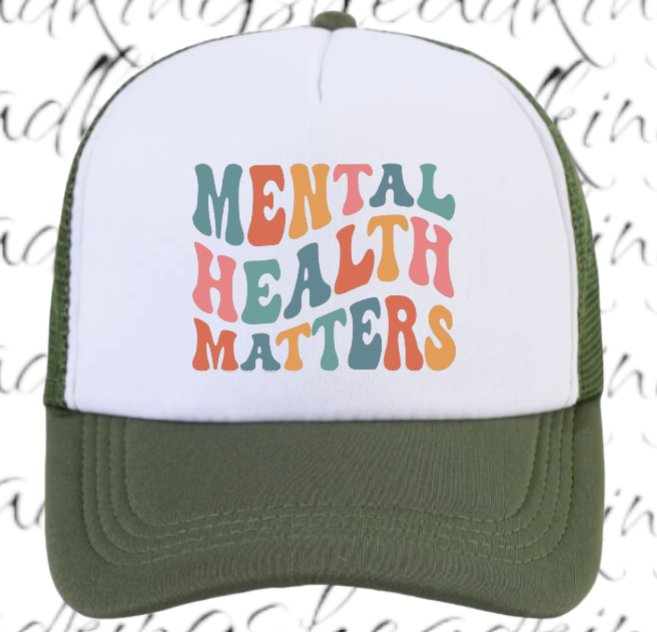 Mental Health Matters Hat Adjustable Snapback Trucker Hat Educational Event Hat