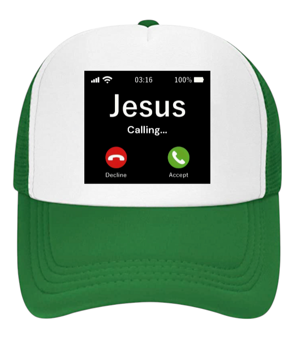 Jesus Is Calling Hat Adjustable Snapback Trucker Hat Jesus Calling Faith Hat