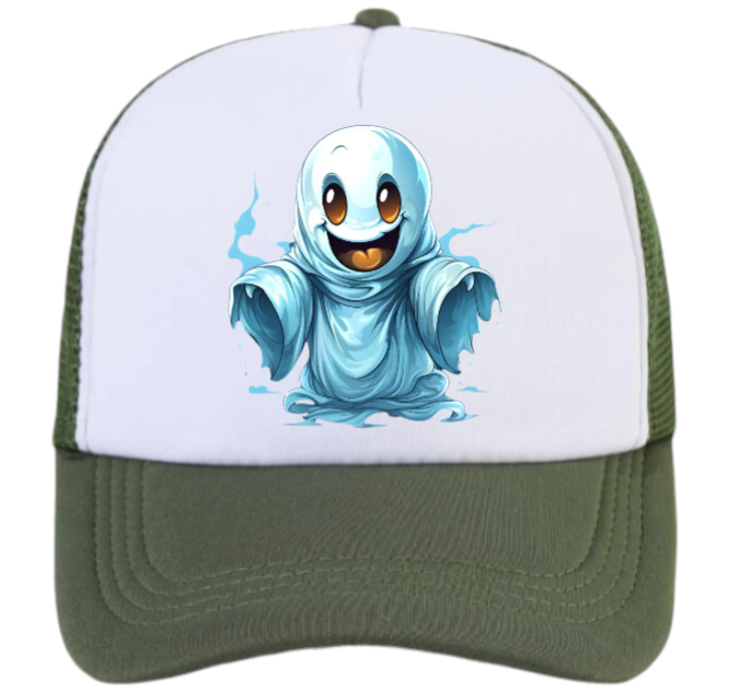 Ghost Busters Hat Adjustable Snapback Trucker Hat Fly Ghost Cute Scary Ghost Hat