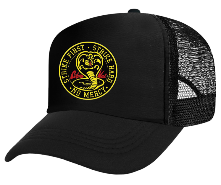 Cobra Hat Adjustable Snapback Trucker Hat Cobra Snake No Mercy Strike Hard Hat
