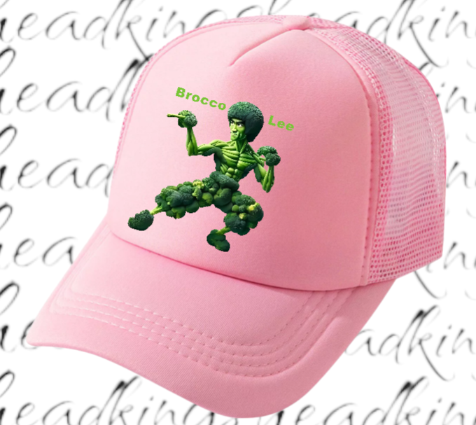Kung Fu Hat Brocco-Lee Adjustable Snapback Trucker Hat Broccoli Fighter Hat