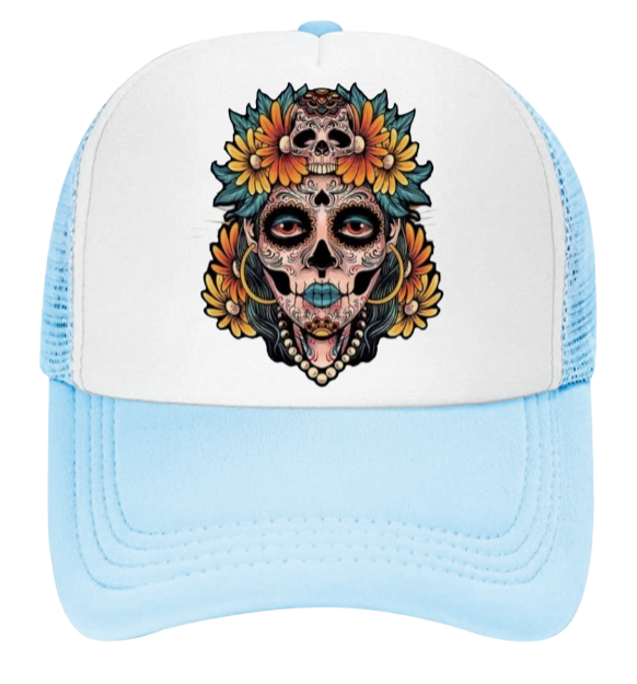 Tattoo Skull Hat Mexican Day Of The Dead Hat Adjustable Hat Hat Snapback