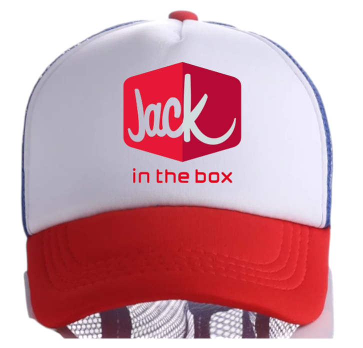 Jack In The Box Hat Adjustable Snapback Trucker Hat Foodie Restaurant Burgers