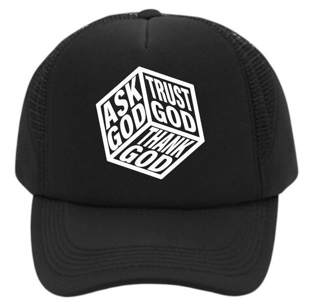 Jesus Is King Hat Adjustable Snapback Trucker Hat Religious Prayers Faith Bless